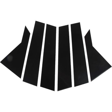 6 pièces de garniture de montant de porte B, noir brillant, autocollant de remplacement pour Kia K3 Forte Seda (1/4)