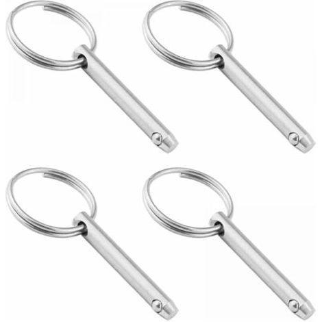 4 Pcs Goupilles à Boule à Libération Rapide, Acier Inoxydable 316 Goupilles à Dégagement Rapide de Diamètre 6.3mm avec Extrémité à Boule à Ressort (1/4)