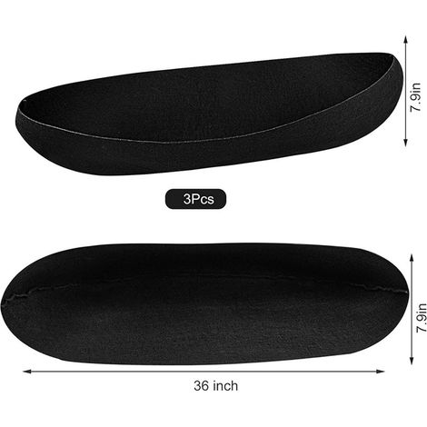 Liner Pour Bac À Fleurs - Non Tissé - 24 30 ou 36 Pouces - Pour Paniers Suspendus Boîtes À Fenêtres Et Jardinières - 3 Pièces (1/3)