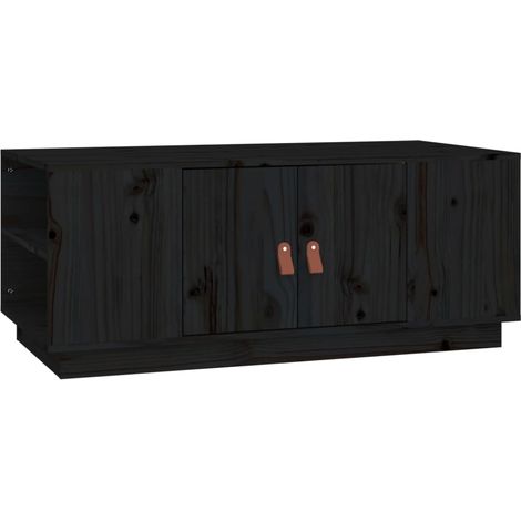 Maison Exclusive - Couchtisch Schwarz 100x50x41 cm Massivholz Kie
