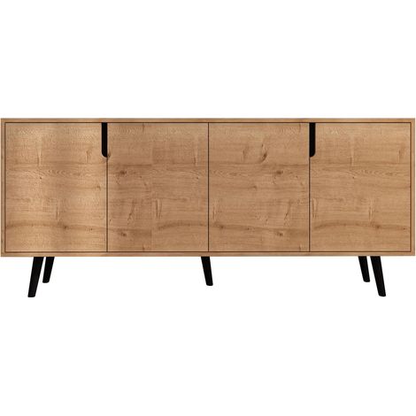 Buffet en bois "Latina" - 180 x 45 x 80 cm - Marron clair (1/4)