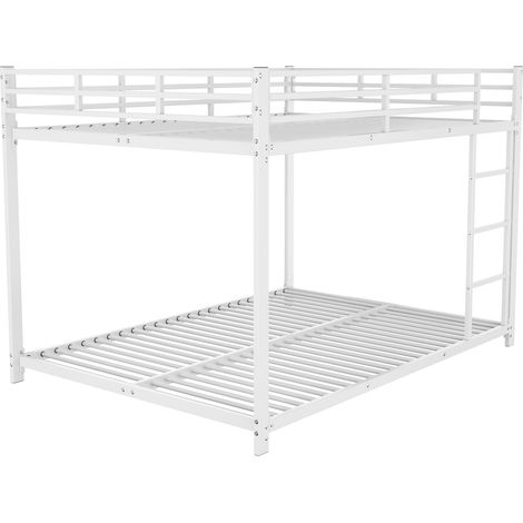 Lit superposé enfant en métal blanc 140 x 200 cm (1/5)