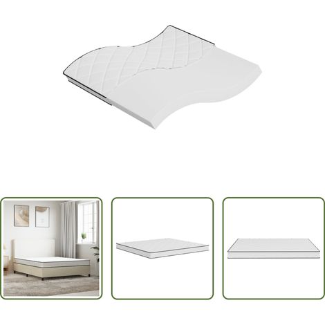 vidaXL Matratze Mittelweich - Matratze Schaumstoff Mittelweich 180x200 cm (1/5)