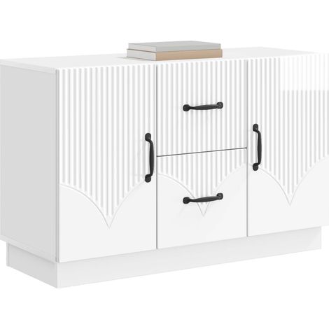 Maison Exclusive - Credenza Bianco Lucido 89 x 34,5 x 57 cm Legno ingegnerizzato