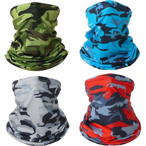 4 Pack Neck Warmer - Multifonctionnel Headcarf - Outdoor Neck Warmer - Masque de visage à vélo - Séchage rapide - Windproof et (1/5)
