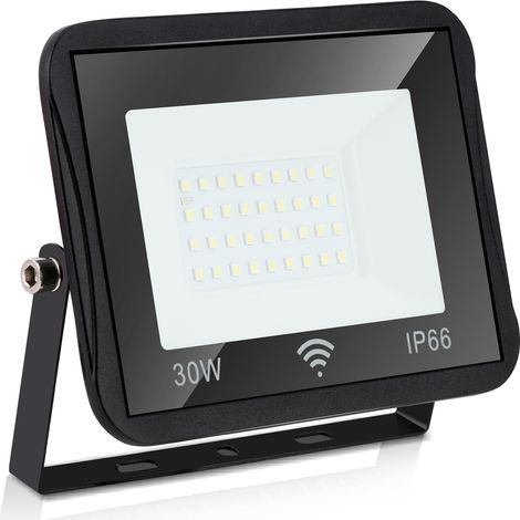 SWANEW Proiettore LED per esterni con sensore di movimento Proiettore LED 2550LM 3000K Illuminazione impermeabile IP66 30W Bianco caldo (1/5)