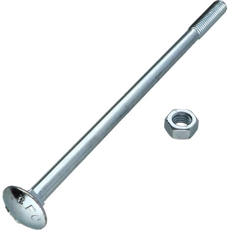 TRCC JAPY tête ronde collet carré M8X160 Filetée sur 28 Filetage partiel Acier zingué-1 pièce (1/3)