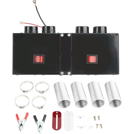 Chauffage 12V 500W 4 trous pour voiture, purification d'air, dégivrage et chauffage véhicule (1/5)