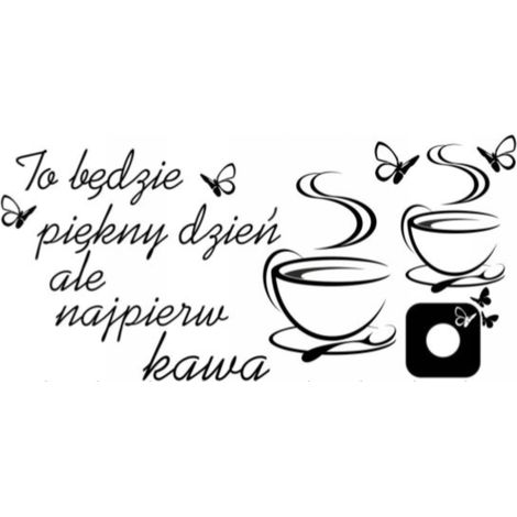 PEGATINAS DE COCINA pegatina taza de café corazón 100 x 50 cm G258 (1/2)