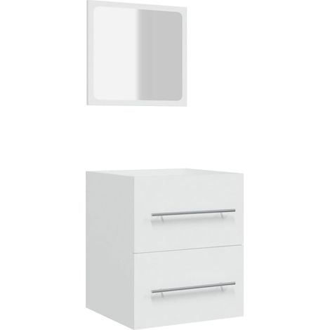 Armoire à miroir Armoire de salle de bain avec miroir Blanc 41x38,5x48 cm -76317 (1/5)