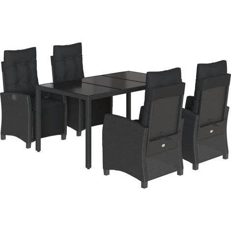 Maison Exclusive - Set de muebles jardín 5 pzas con cojines ratán (1/5)