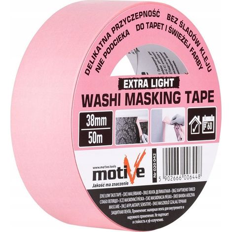 Cinta adhesiva decorativa MOTIVE WASHI extraligera 38 mm/50 m 020 042