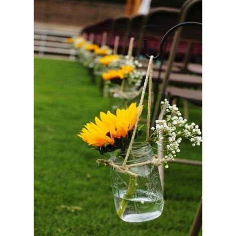 Tournesols Artificiels Longue Tige - Jaune vrac - Extérieur maison mariage (1/5)