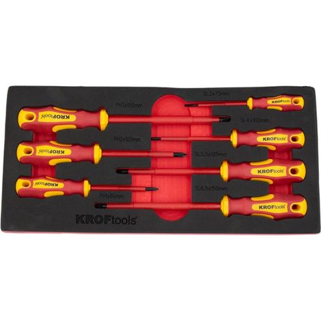 Set di 7 cacciaviti isolati GS VDE 1000 volt