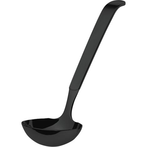 Cuillère à sauce  Louche  Louche à sauce  Cuillère à sauce  Cuillère à soupe  Couverts de service  Acier inoxydable 18/10  Satiné  Noir  Longueur : 20,7 cm (1/4)