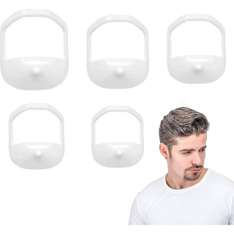 CSPARKV Beard Shaping Tool, 5 Pieces Beard Template Beard Shaper, Beard Shaping and Styling Tool, Beard Template Shaping Tool, 5 Different Sizes (White) (1/5)