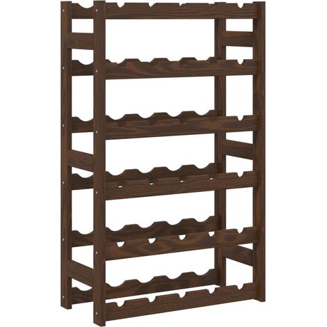 Maison Exclusive - Weinregal für 30 Flaschen Braun Massivholz Kie