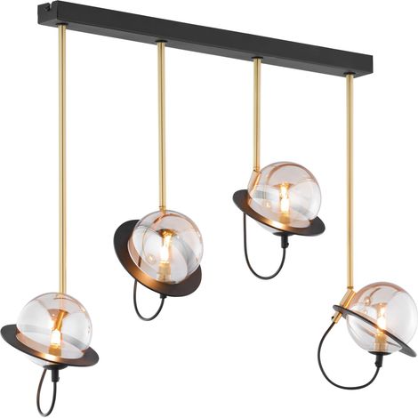 Lampada sospesa moderna nero oro 80cm 4xG9 Jupiter Planet (1/4)
