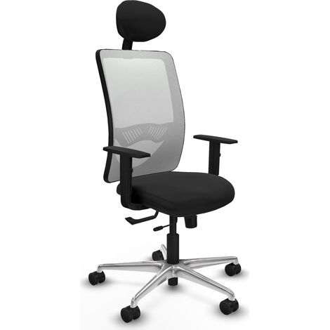 Silla de oficina piqueras y crespo Zulema negro aluminio (1/2)