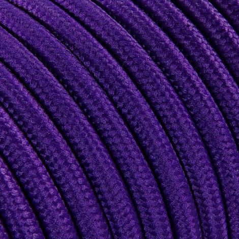 Fil Électrique Tissu Violet 2x0,75mm² - Câble Électrique Textile de Qualité