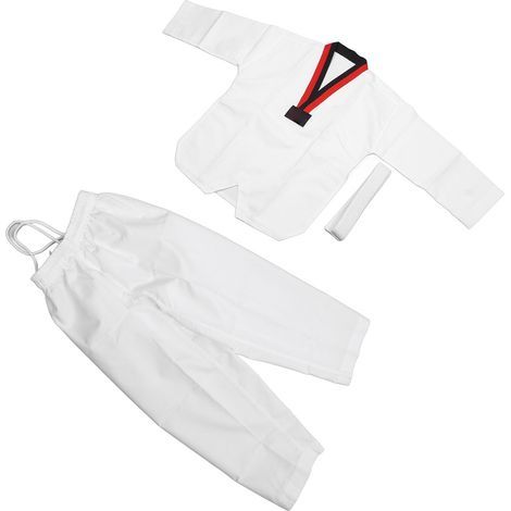 Robuster, bequemer und atmungsaktiver Taekwondo-Dobok, Trainingsanzug für Kinder mit einer Körpergröße zwischen 136 und 146 cm. (1/5)