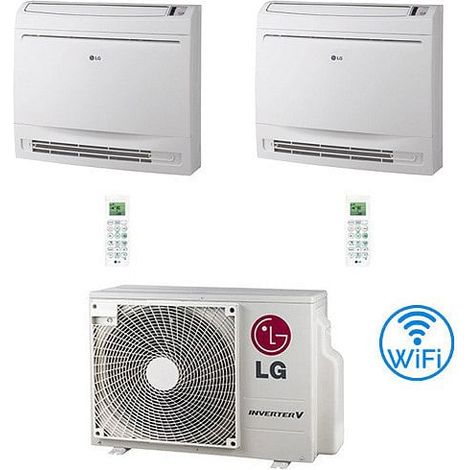 Climatizzatore Condizionatore LG Console WIFI R32 Dual Split Standard Inverter 12000 + 12000 BTU con U.E. MU2R17 NOVITÁ Classe A+++/A++ (1/2)