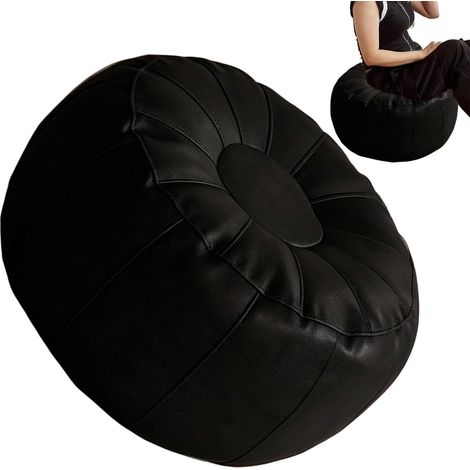 Housse pour Pouf Non rembourré Repose-Pieds en PU en Forme De sans Tabouret en similicuir Pour Salon, Cuisine, Bureaux, Sol, Maison, Mariage, Extérieur, Patio, Balcon et Jardin (1/5)
