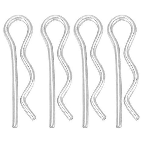 Clips de retenue R Attache mécanique Cheveux Ressort Goupilles Zinc Plaqué Fixation Goupille Attache Tracteur Clip Acier Inoxydable 304 Voiture Couvert R Pièces d'Attache Ensembles (1.6 28mm30pcs) (1/5)