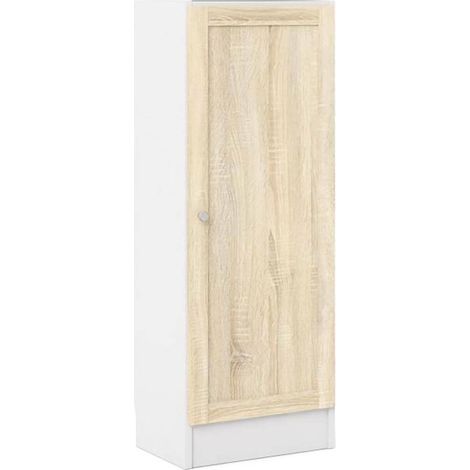 Dmora - Schuhschrank Amedee, Schuhregal, Mehrzweck-Eingangsgarderobe, Möbel für Schuhe, 41x28 h107 cm, Weiß und Eiche