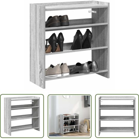 vidaXL Schuhregal Grau Sonoma 60x25x62 cm Holzwerkstoff (1/5)