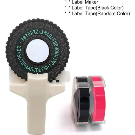 Mini fabricant d'étiquettes manuel Portable, bricolage, gaufrage 3D, imprimante, machine à écrire avec bandes en plastique PVC 9mm, Machine à écrire (1/5)