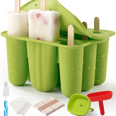 Moules à glace - Moules en silicone sans BPA pour réaliser vos propres glaces, adaptés aux enfants, aux adultes et aux bébés (1/5)