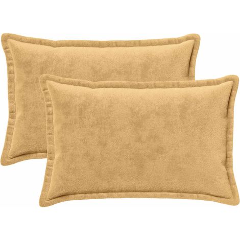 Kissenbezug 2 stk. HOUTEN Taupe 50 x 80 cm Flanell vidaXL