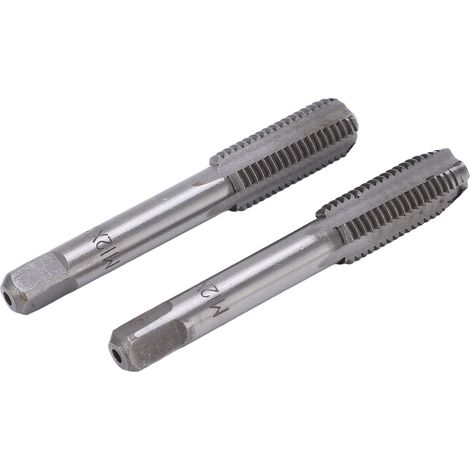 Lot de 2 Tarauds à Main Métrique HSS Acier Rapide, Filetage Standard M12x1.5, Outil de Taraudage pour Vis (1/5)