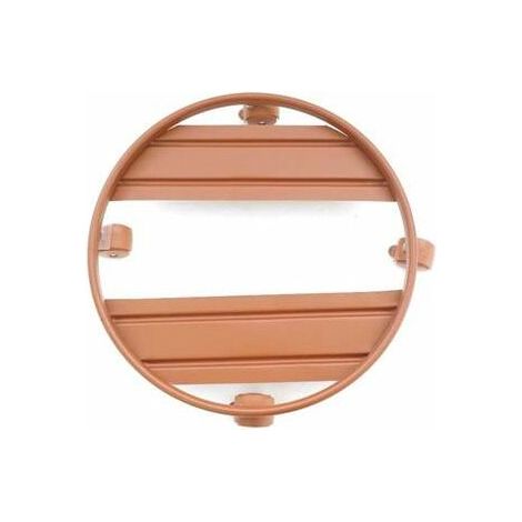 Carrello sottovaso tondo con ruote cm. 40 ALLUMINIO (1/4)