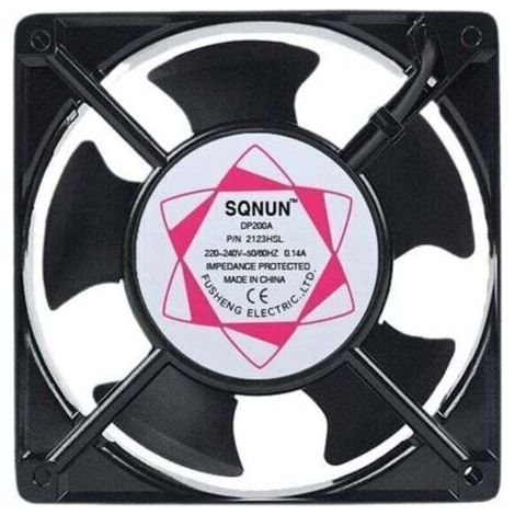 Ventilateur axial pour boîte de cheminée Insérable Haute température Pales en métal Silencieux Universel 120 x 120 x 38 mm