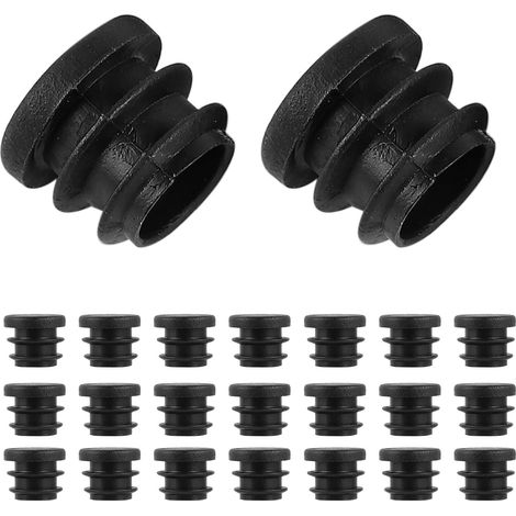 embouts ronds noirs en plastique pour pieds de chaise (1/5)