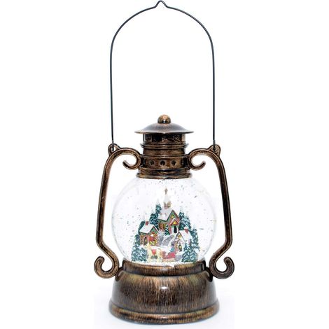 28cm Large Christmas Lantern LED Glitter Musical Nativity Decoration for Home Display (1/5)