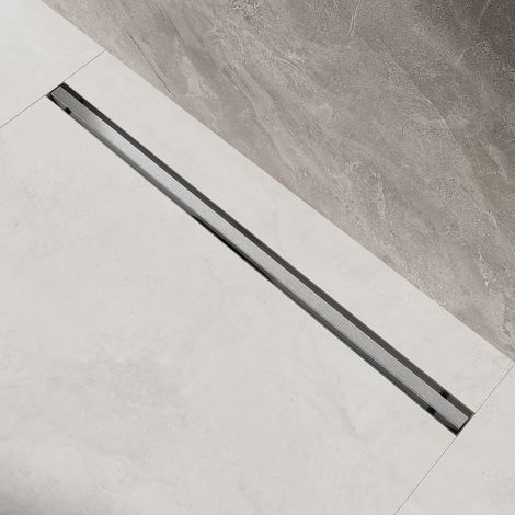 SONNI Edelstahl Duschrinne, 360 Grad Siphon, Befliesbar Ultrafeine Platten Bodenablauf für Duschkabine, Länge 60 cm