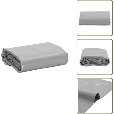 The Living Store Abdeckplane Grau 1,5x6 m 600 g/m² - Abdeckplane - Planen - Wasserdichte Plane - Wetterfeste Plane - Campingplane (1/5)