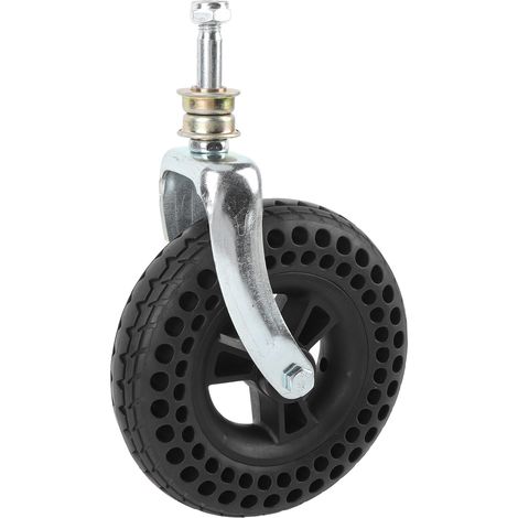 Roue pivotante pleine de 18 cm (7 pouces) en caoutchouc TPE antidérapant, type nid d'abeille, pour chariots et véhicules, capacité de charge de 75 kg (1/5)