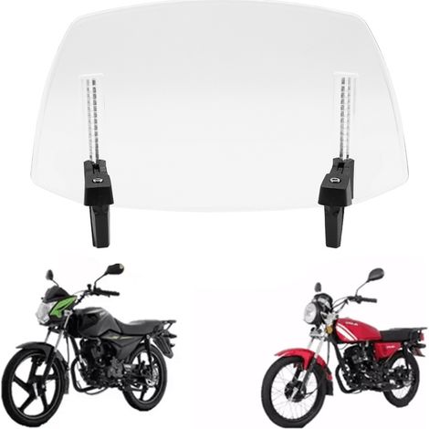 Extensión de parabrisas para motocicletas, ajustable, deflector de parabrisas con clip, universalmente compatible con la mayoría de las motocicletas todoterreno con parabrisas. (1/5)