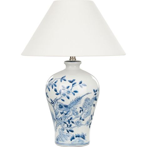 Table Lamp MAGROS Porcelain White/ Blue (1/5)