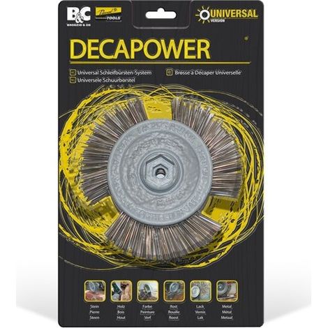 Brosse à décaper multi-matériaux – Technologie de picotement pour décapage précis – Résultat effet sablage – Pour bois, pierre et ciment – Broszio Tools (1/3)