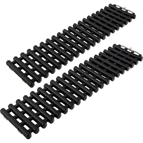 COSTWAY 2 Pack Tire Traction Mats Portable TPR Recovery Track Pad Emergency Traction Aid