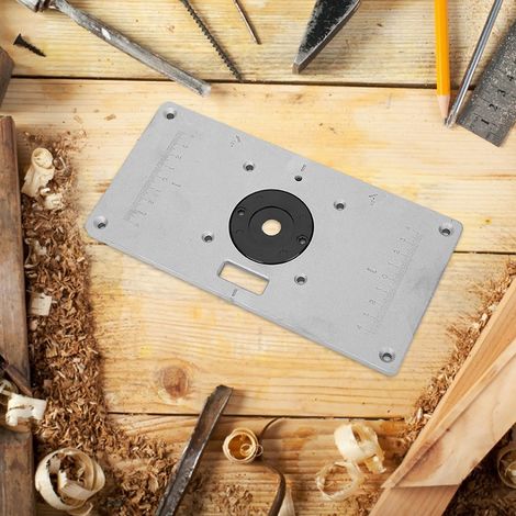 Plaque d'insertion pour table de défonceuse électromécanique à plateau rabattable pour le travail du bois (1/5)