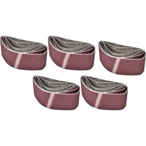 【5 courroies abrasives 457x75mm】 【Aluminium】 【Multiple grains】 pour sableuse à bande (1/5)