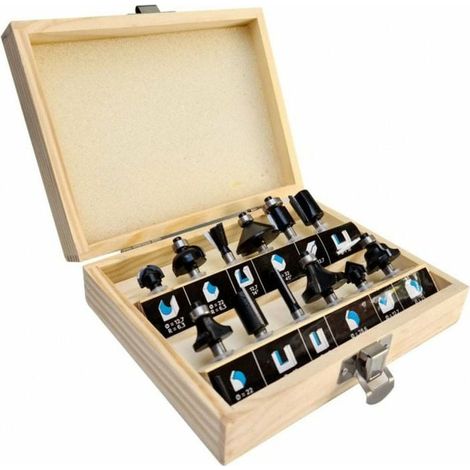 Set di 12 punte per fresatrice – Punte da 6 mm – Metallo d'apporto di alta qualità per legno duro e MDF – Taglio netto e senza schegge (1/5)