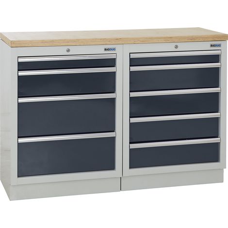 FRANKEL kaiserkraft, Armoire modulaire, 9 tiroirs, anthracite (1/2)