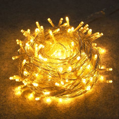 Guirlande de lumières de noël 10M 100 LED, guirlande de décoration de fête de mariage d'arbre de noël, 8 Modes, prise ue, lumière chaude (1/5)